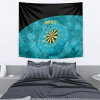 Personalized Darts Bahamas Tapestry Dartboard Flag Color Tropical Leaves