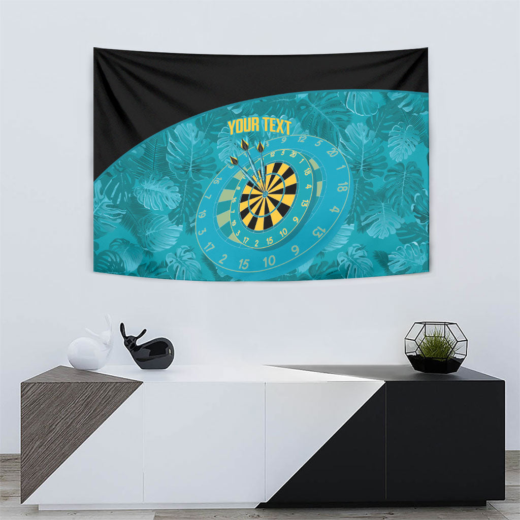 Personalized Darts Bahamas Tapestry Dartboard Flag Color Tropical Leaves