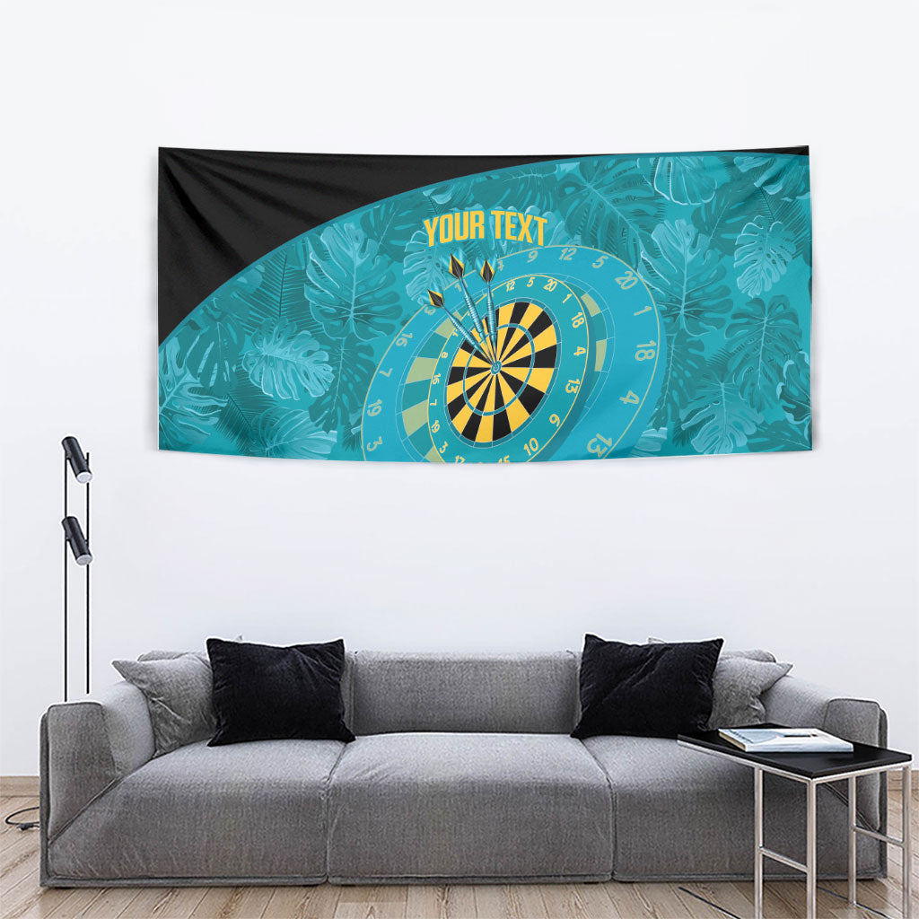 Personalized Darts Bahamas Tapestry Dartboard Flag Color Tropical Leaves