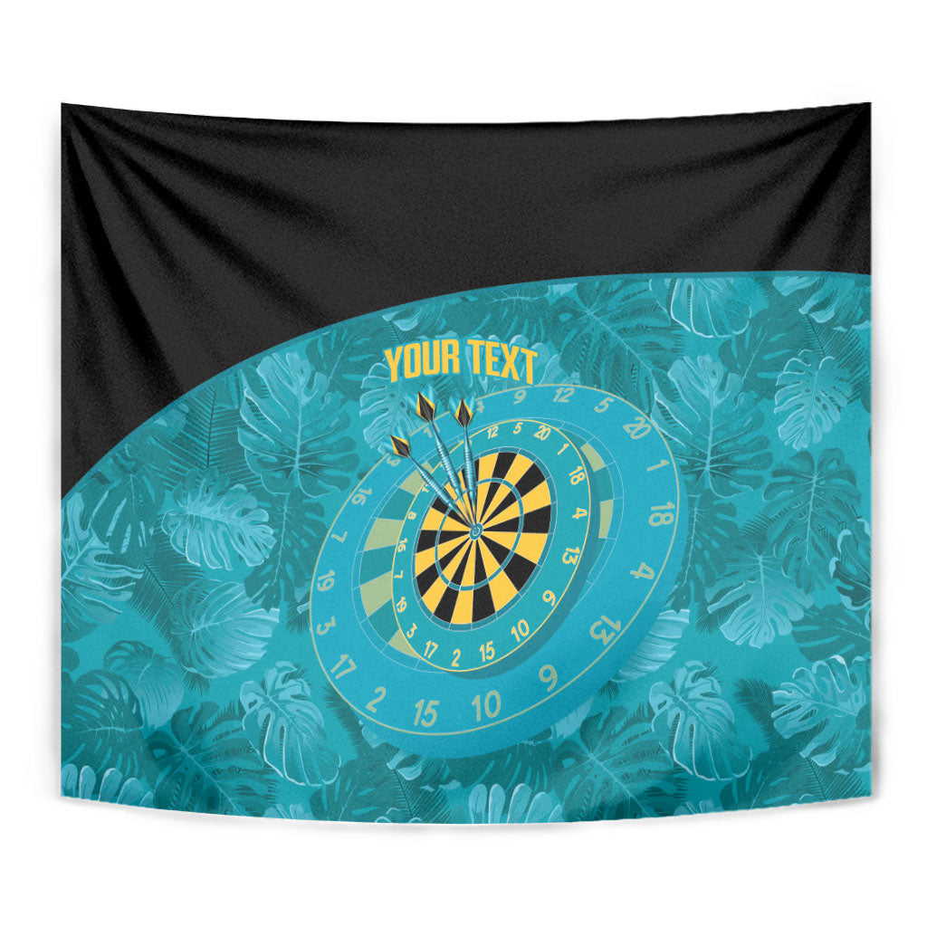 Personalized Darts Bahamas Tapestry Dartboard Flag Color Tropical Leaves