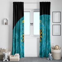 Personalized Darts Bahamas Window Curtain Dartboard Flag Color Tropical Leaves