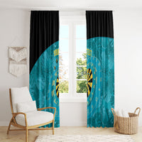 Personalized Darts Bahamas Window Curtain Dartboard Flag Color Tropical Leaves