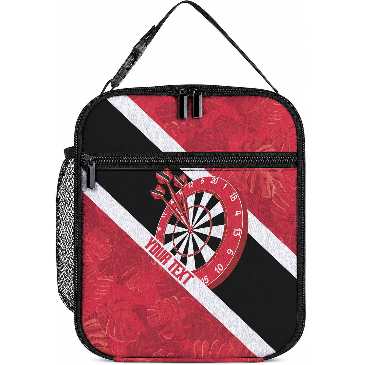 Personalized Darts Trinidad and Tobago Lunch Bag Dartboard Flag Color Tropical Leaves