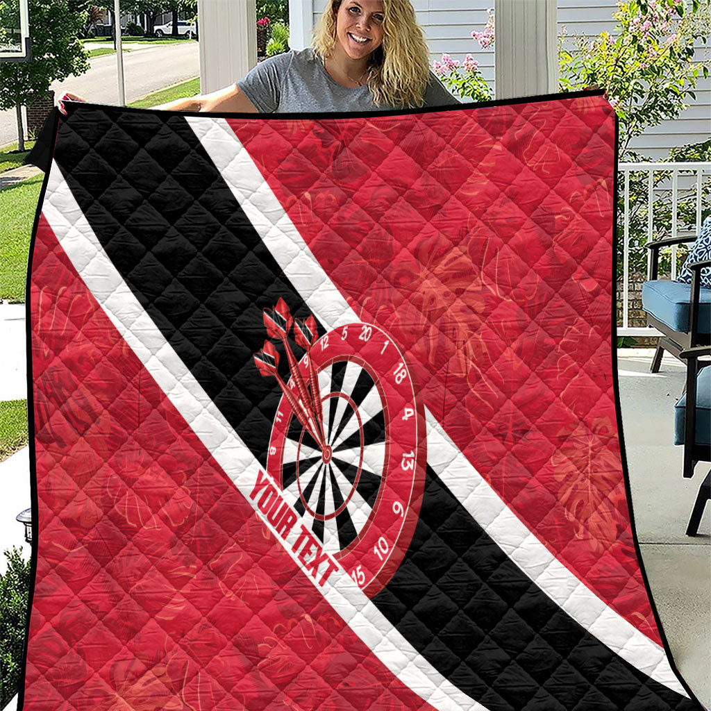 Personalized Darts Trinidad and Tobago Quilt Dartboard Flag Color Tropical Leaves
