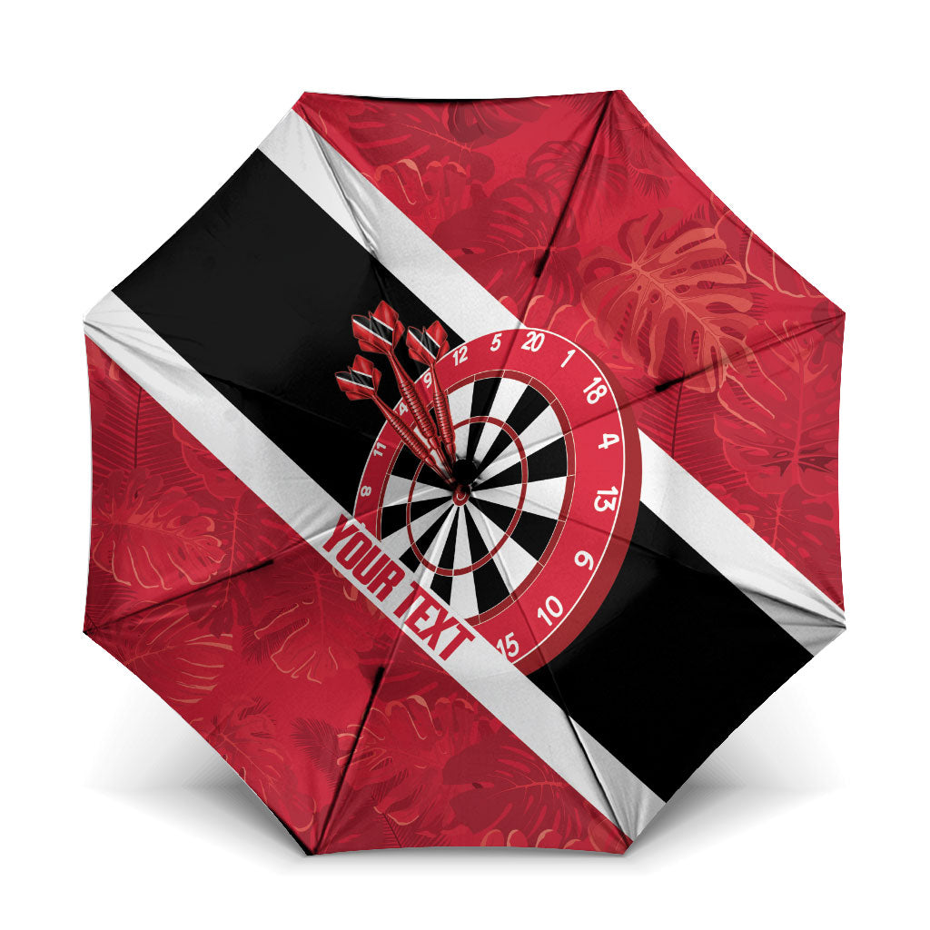 Personalized Darts Trinidad and Tobago Umbrella Dartboard Flag Color Tropical Leaves