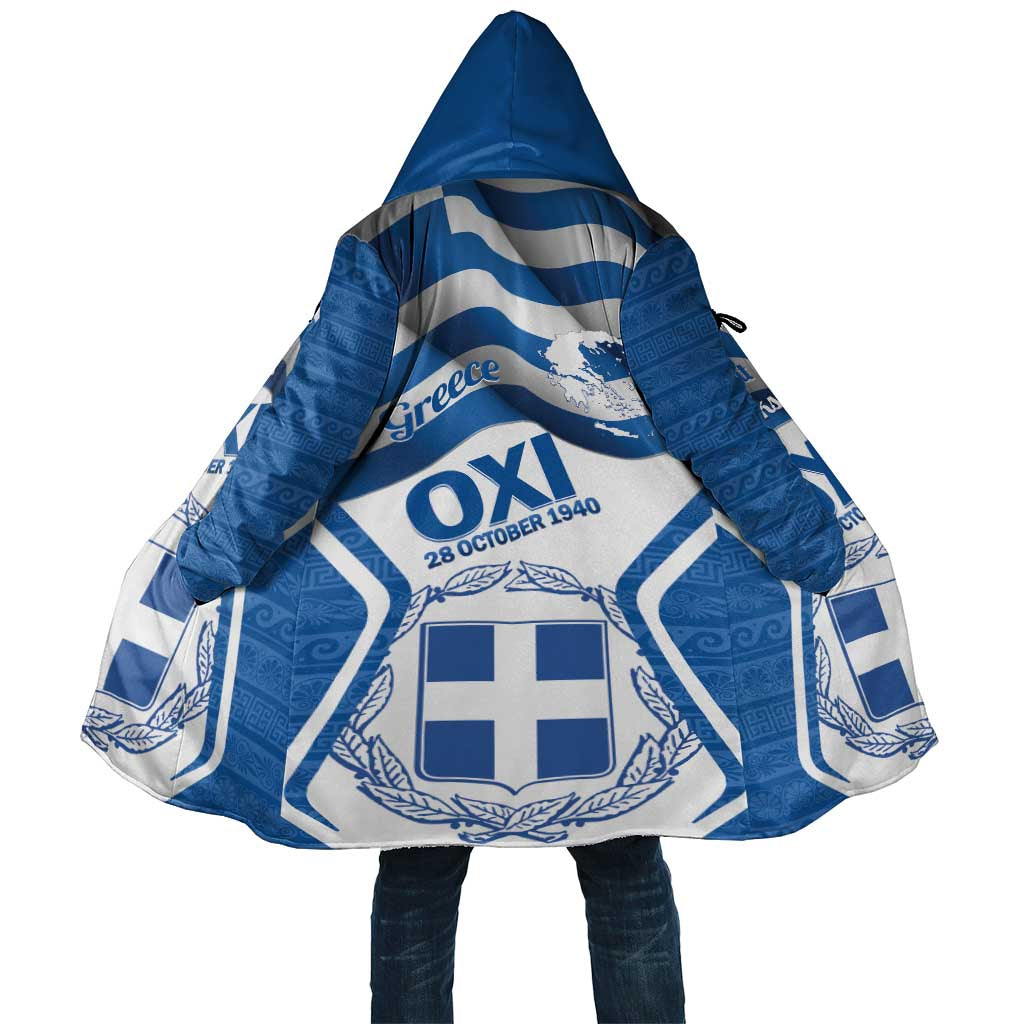Greece Ohi Day Cloak Hellas Coat Of Arms Greek Pattern - Wonder Print Shop