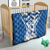 Greece Ohi Day Quilt Hellas Coat Of Arms Greek Pattern - Wonder Print Shop