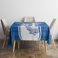 Greece Ohi Day Tablecloth Hellas Coat Of Arms Greek Pattern - Wonder Print Shop