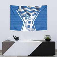 Greece Ohi Day Tapestry Hellas Coat Of Arms Greek Pattern - Wonder Print Shop