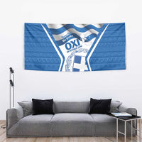 Greece Ohi Day Tapestry Hellas Coat Of Arms Greek Pattern - Wonder Print Shop