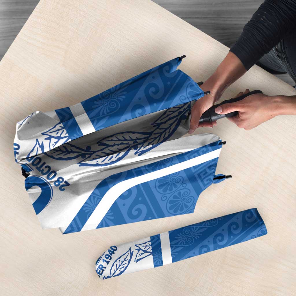 Greece Ohi Day Umbrella Hellas Coat Of Arms Greek Pattern - Wonder Print Shop