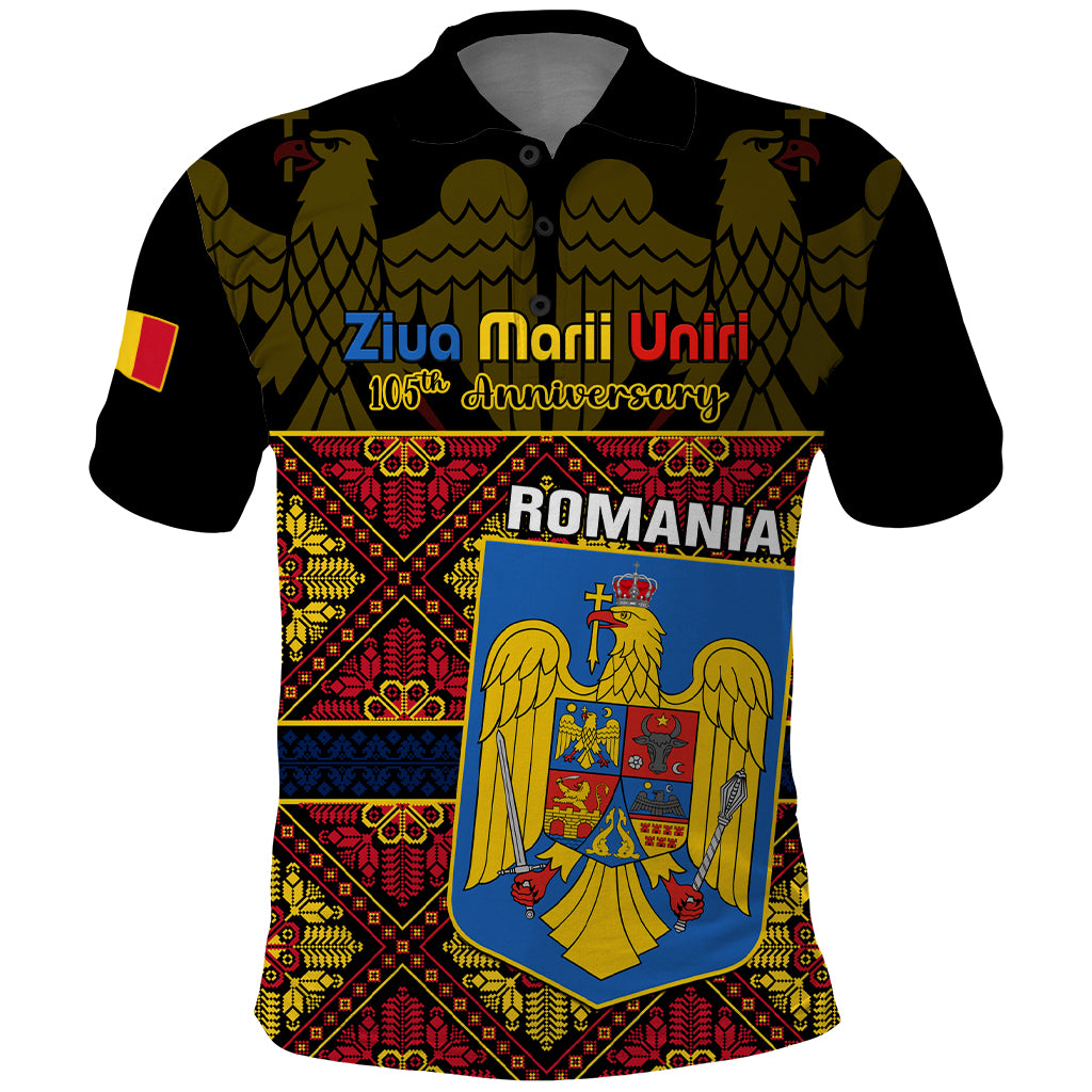 Personalised Romania Great Union Day Polo Shirt Ziua Marii Uniri 105th Anniversary - Wonder Print Shop