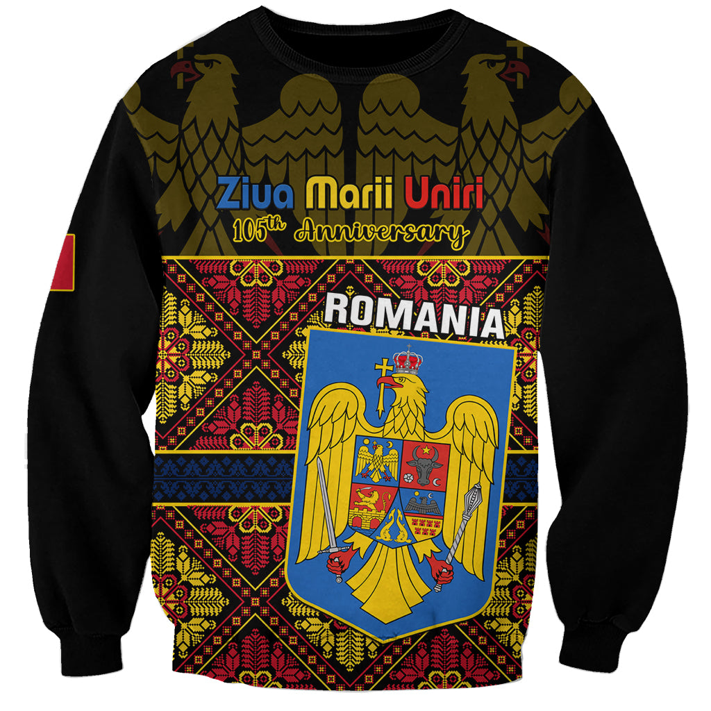 Personalised Romania Great Union Day Sweatshirt Ziua Marii Uniri 105th Anniversary - Wonder Print Shop