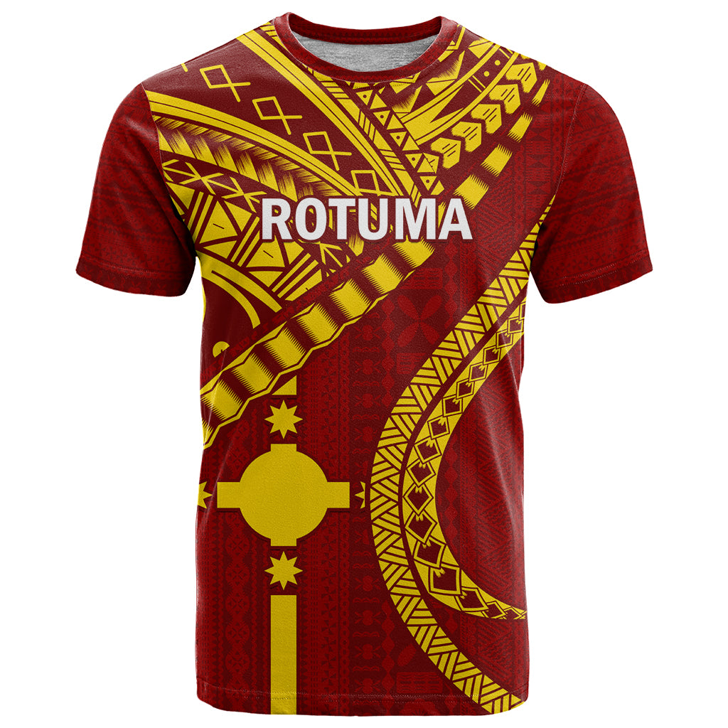 Personalised Fiji Rotuma T Shirt Fijian Tapa Pattern - Wonder Print Shop