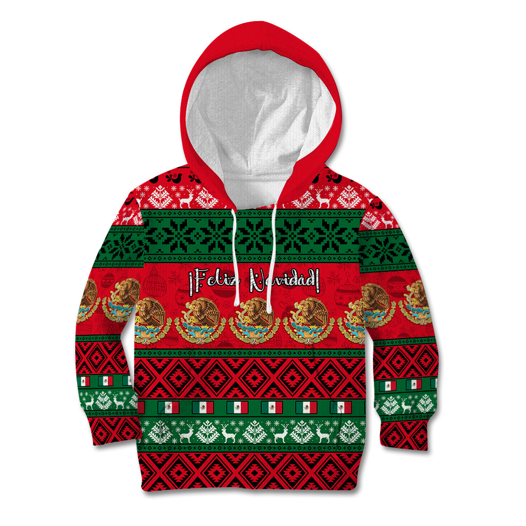 personalised-mexico-christmas-kid-hoodie-feliz-navidad-mexican-pattern