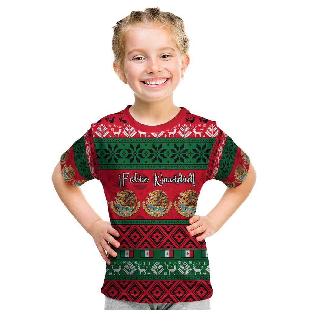 personalised-mexico-christmas-kid-t-shirt-feliz-navidad-mexican-pattern