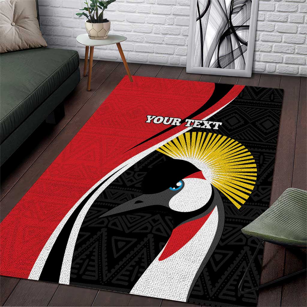 Uganda Rugby Custom Area Rug Go Cranes - African Pattern - Wonder Print Shop