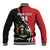 Uganda Rugby Custom Baseball Jacket Go Cranes - African Pattern - Wonder Print Shop