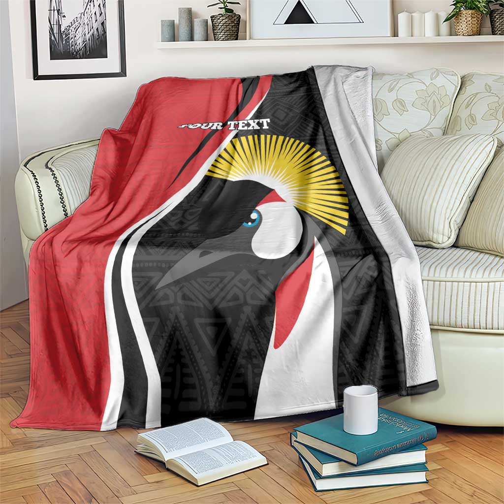 Uganda Rugby Custom Blanket Go Cranes - African Pattern