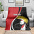 Uganda Rugby Custom Blanket Go Cranes - African Pattern