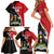 Uganda Rugby Custom Family Matching Short Sleeve Bodycon Dress and Hawaiian Shirt Go Cranes - African Pattern - Wonder Print Shop