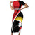 Uganda Rugby Custom Family Matching Short Sleeve Bodycon Dress and Hawaiian Shirt Go Cranes - African Pattern - Wonder Print Shop