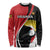 Uganda Rugby Custom Long Sleeve Shirt Go Cranes - African Pattern - Wonder Print Shop