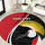 Uganda Rugby Custom Round Carpet Go Cranes - African Pattern