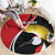 Uganda Rugby Custom Round Carpet Go Cranes - African Pattern