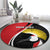 Uganda Rugby Custom Round Carpet Go Cranes - African Pattern