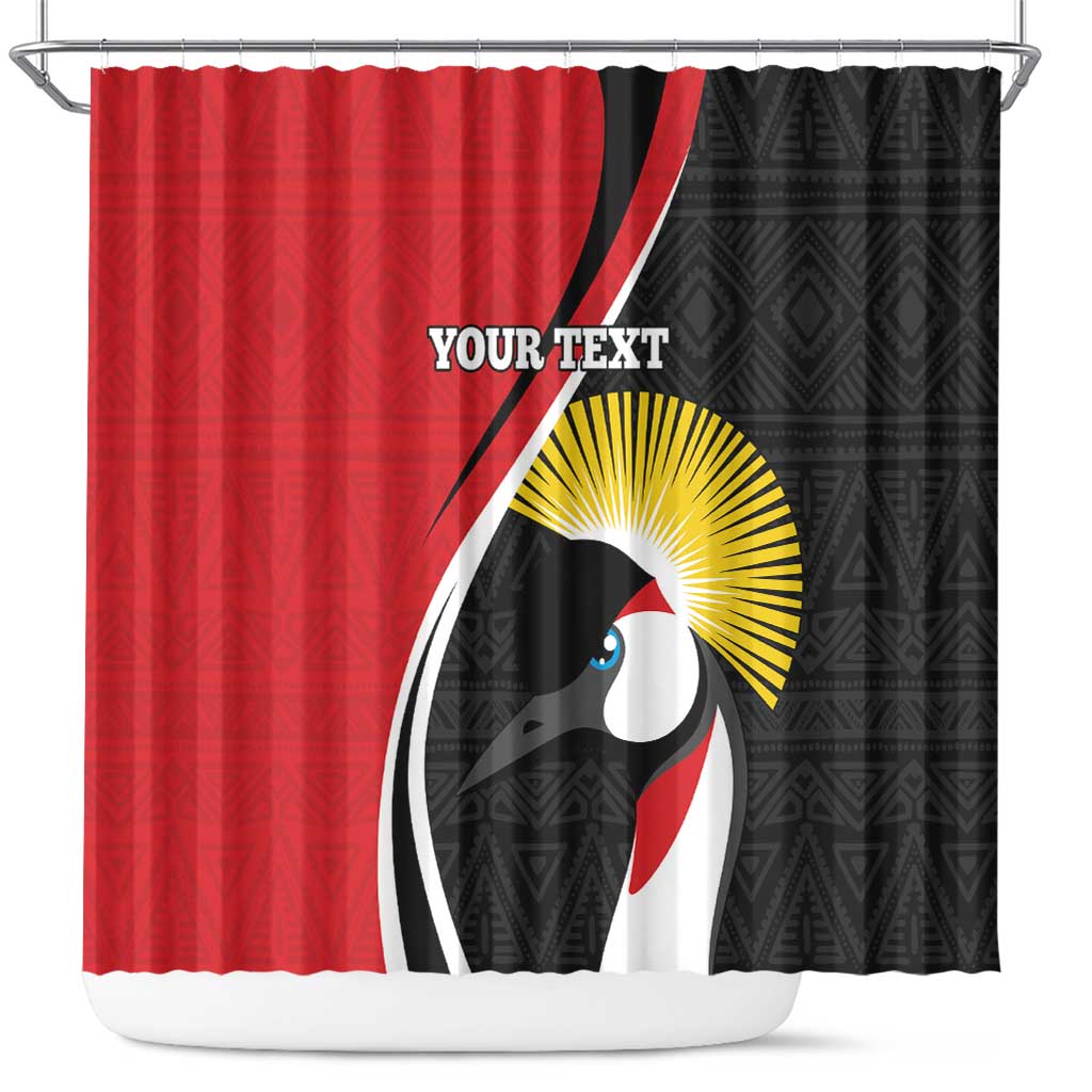 Uganda Rugby Custom Shower Curtain Go Cranes - African Pattern