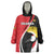 Uganda Rugby Custom Wearable Blanket Hoodie Go Cranes - African Pattern - Wonder Print Shop