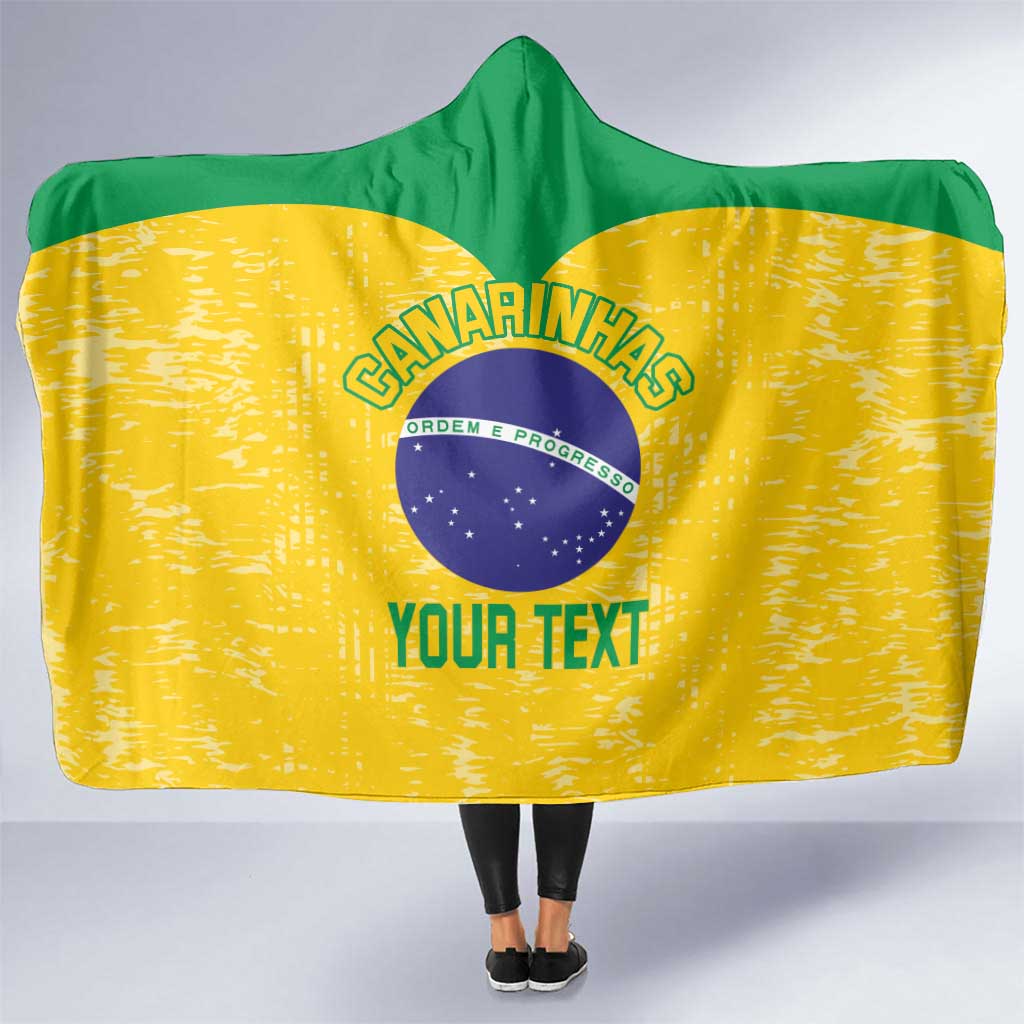 Custom Brasil Volleyball Hooded Blanket Vai Canarinhos!