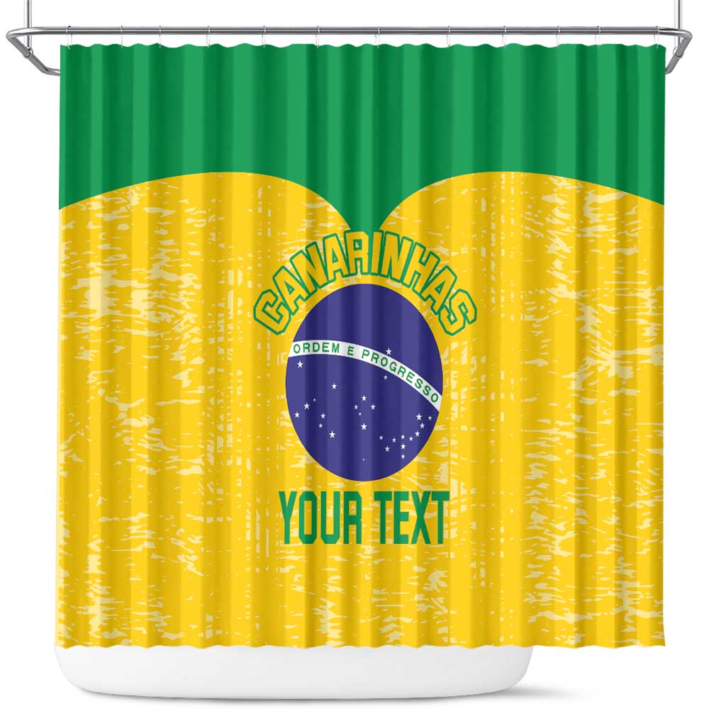 Custom Brasil Volleyball Shower Curtain Vai Canarinhos! - Wonder Print Shop