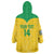 Custom Brasil Volleyball Wearable Blanket Hoodie Vai Canarinhos!