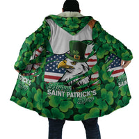 Irish American St Patrick's Day Cloak USA Eagle Leprechaun Hat Shamrock Pattern
