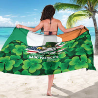 Irish American St Patrick's Day Sarong USA Eagle Leprechaun Hat Shamrock Pattern