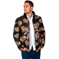 Punch The Monkey Padded Jacket We Love You Seamless Heart Style Black