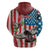 Personalized United States Pigeon Day Zip Hoodie Proud Of Our Heroes Grunge Style - Wonder Print Shop