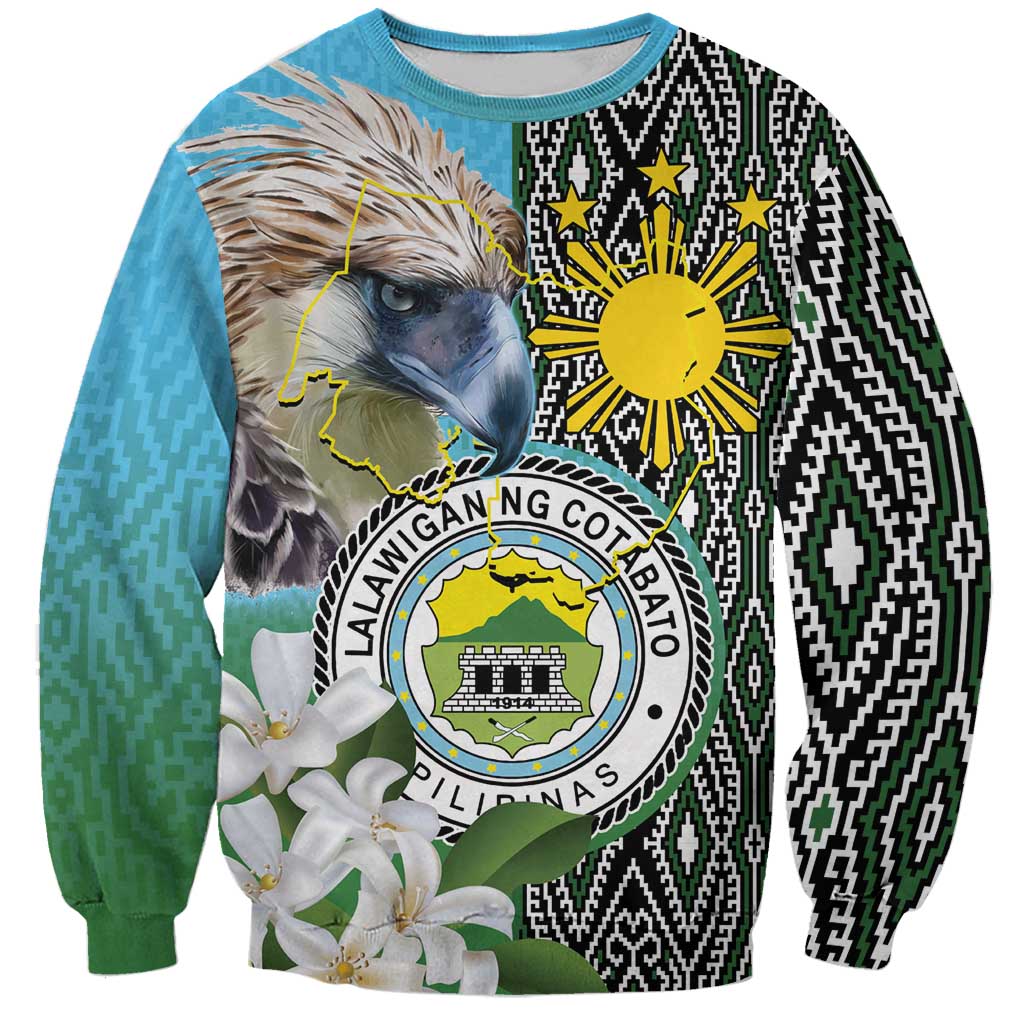 Cotabato Philippines Province Sweatshirt Filipino Eagle Sampaguita Tinalak Pattern