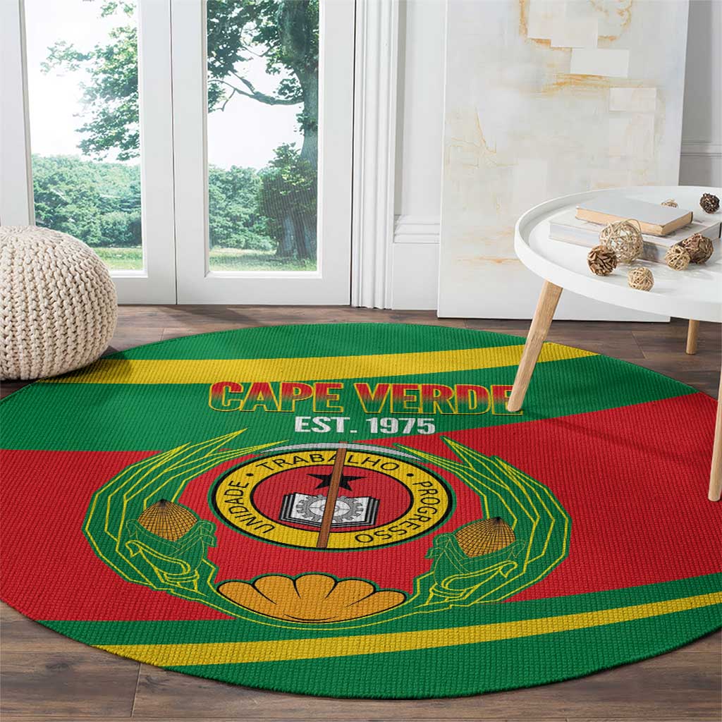 Cape Verde 1975-1992 Round Carpet Unidade Trabalho Progresso