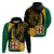 Jamaica Hoodie Jumieka Coat Of Arms Lion Mix African Pattern - Wonder Print Shop