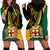 Jamaica Hoodie Dress Jumieka Coat Of Arms Lion Mix African Pattern - Wonder Print Shop