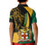 Jamaica Kid Polo Shirt Jumieka Coat Of Arms Lion Mix African Pattern - Wonder Print Shop