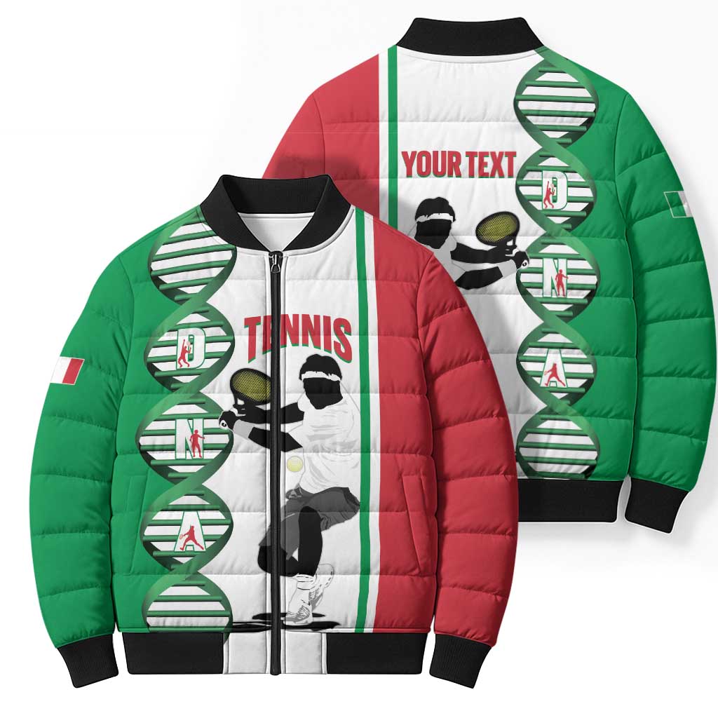 Personalised Italy Tennis Bomber Puffer Jacket Its In My DNA - Wonder Print Shop