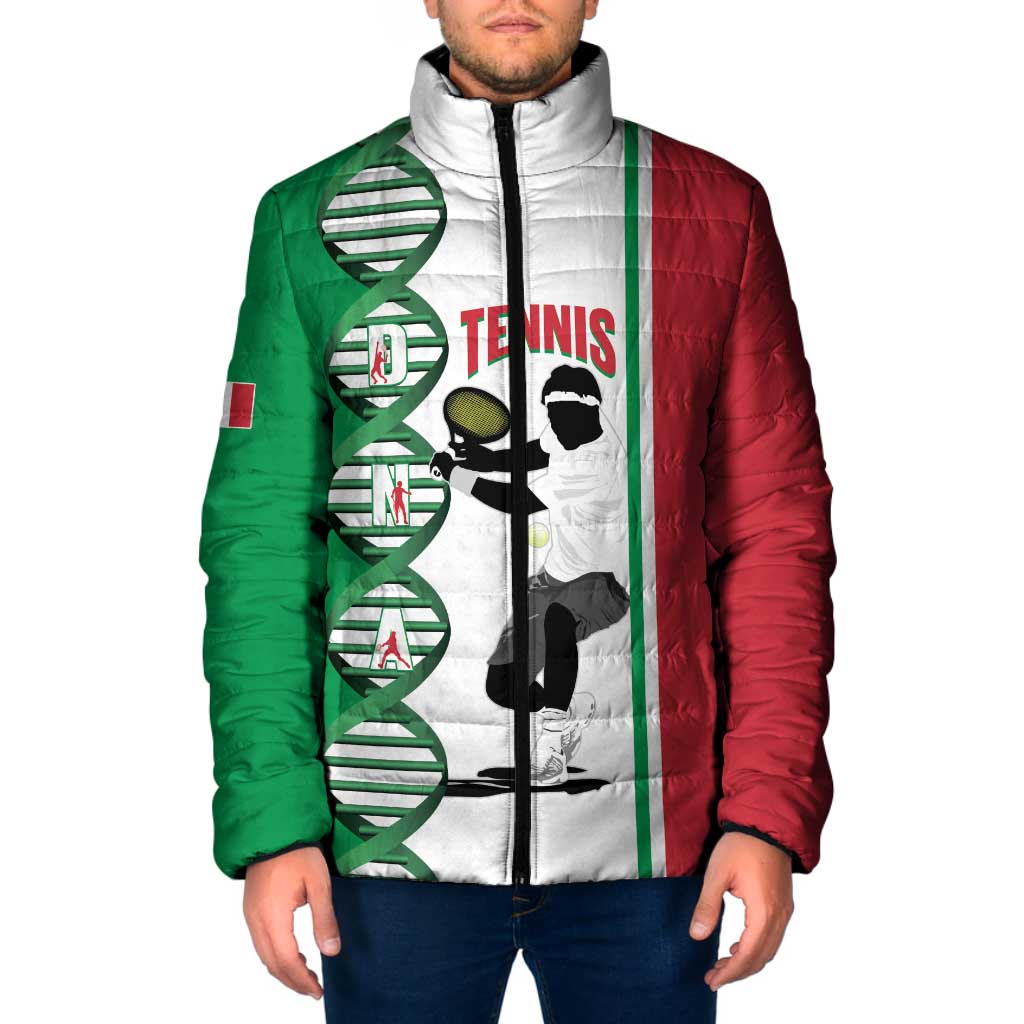 Personalised Italy Tennis Padded Jacket Its In My DNA - Wonder Print Shop
