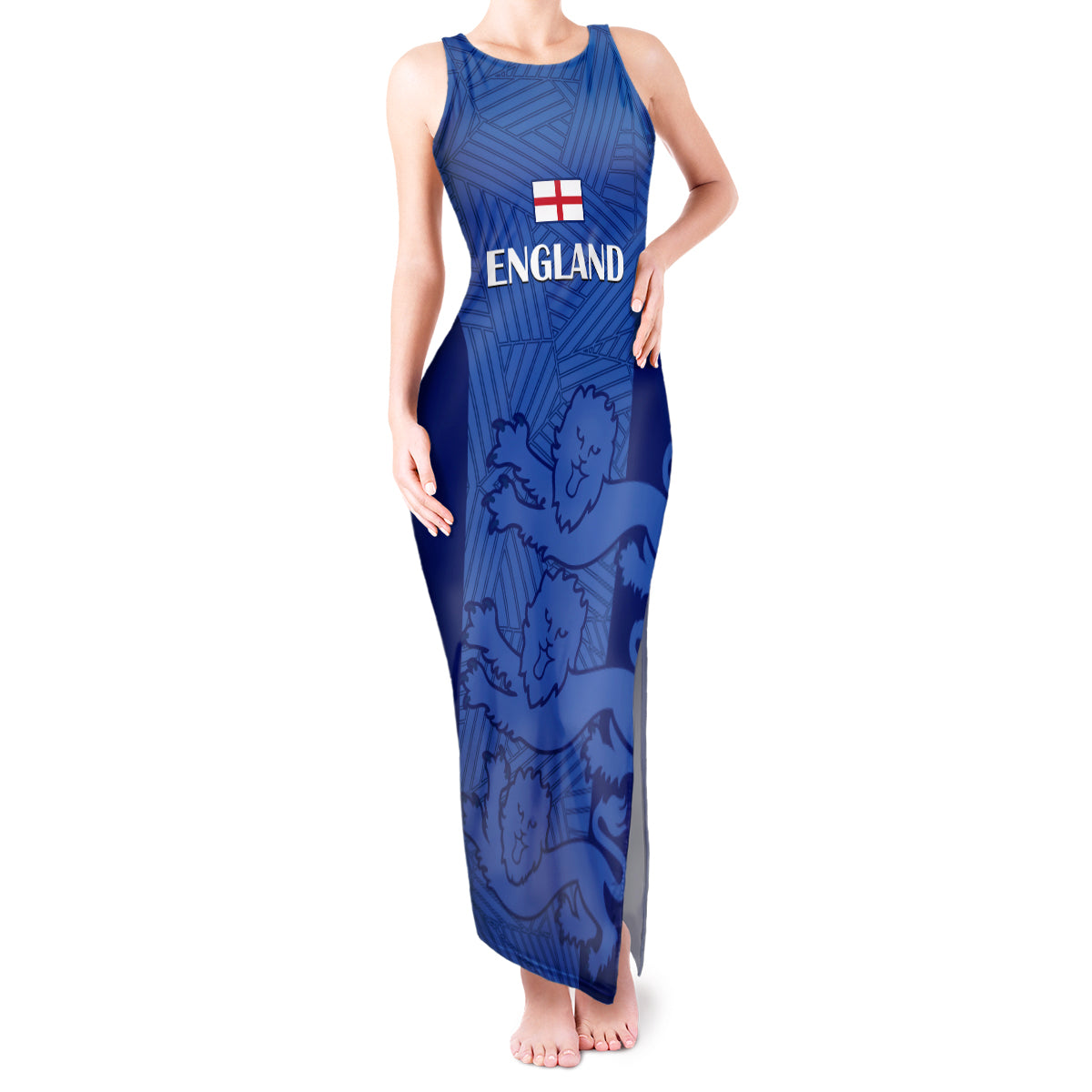 Custom England Football Tank Maxi Dress Go Lionesses 2023 World Cup - Wonder Print Shop