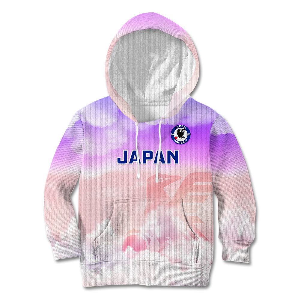 Japan Football Kid Hoodie Go Nadeshiko 2023 World Cup - Wonder Print Shop