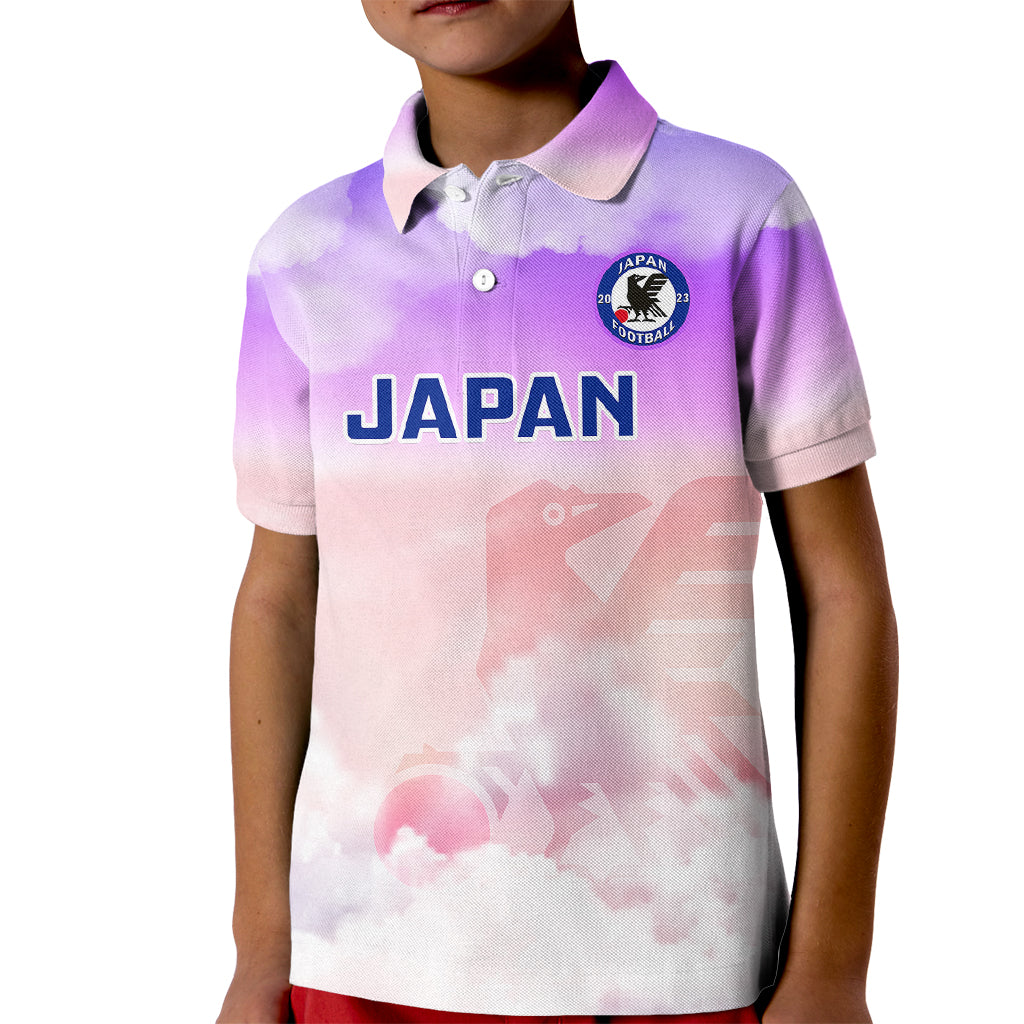 Japan Football Kid Polo Shirt Go Nadeshiko 2023 World Cup - Wonder Print Shop