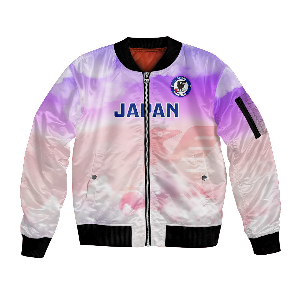 Japan Football Sleeve Zip Bomber Jacket Go Nadeshiko 2023 World Cup - Wonder Print Shop